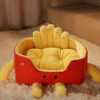French Fries Cat Bed 🍟 - Cozy Plush Nest for Cats