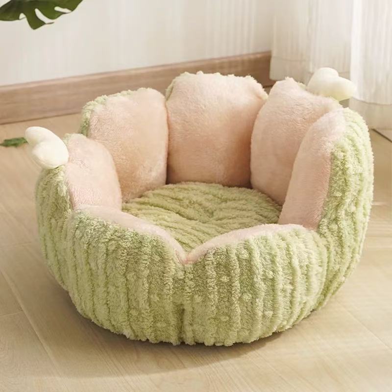 Cactus Cat Bed with Double-Sided Removable Cushion