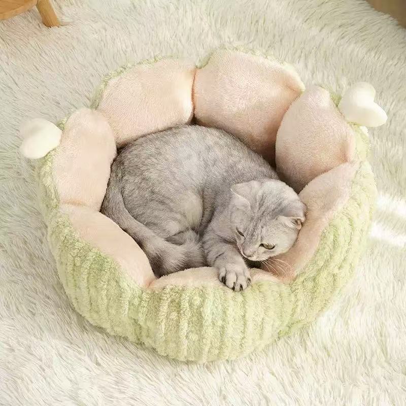 Cactus Cat Bed with Double-Sided Removable Cushion